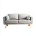 Divano 2 posti grigio chiaro 180 x 82 x 84 cm in poliestere rettangolare