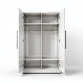 Armadio guardaroba 2 ante bianco 100 x 52 x 200 cm in pannello truciolare melaminico rettangolare