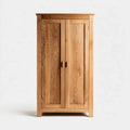 Armadio guardaroba a 2 ante in rovere massello naturale 100 x 55 x 190 cm rettangolare