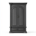 Armadio guardaroba 2 ante con 2 cassetti antracite in pannelli MDF rettangolare 120 x 55 x 220 cm